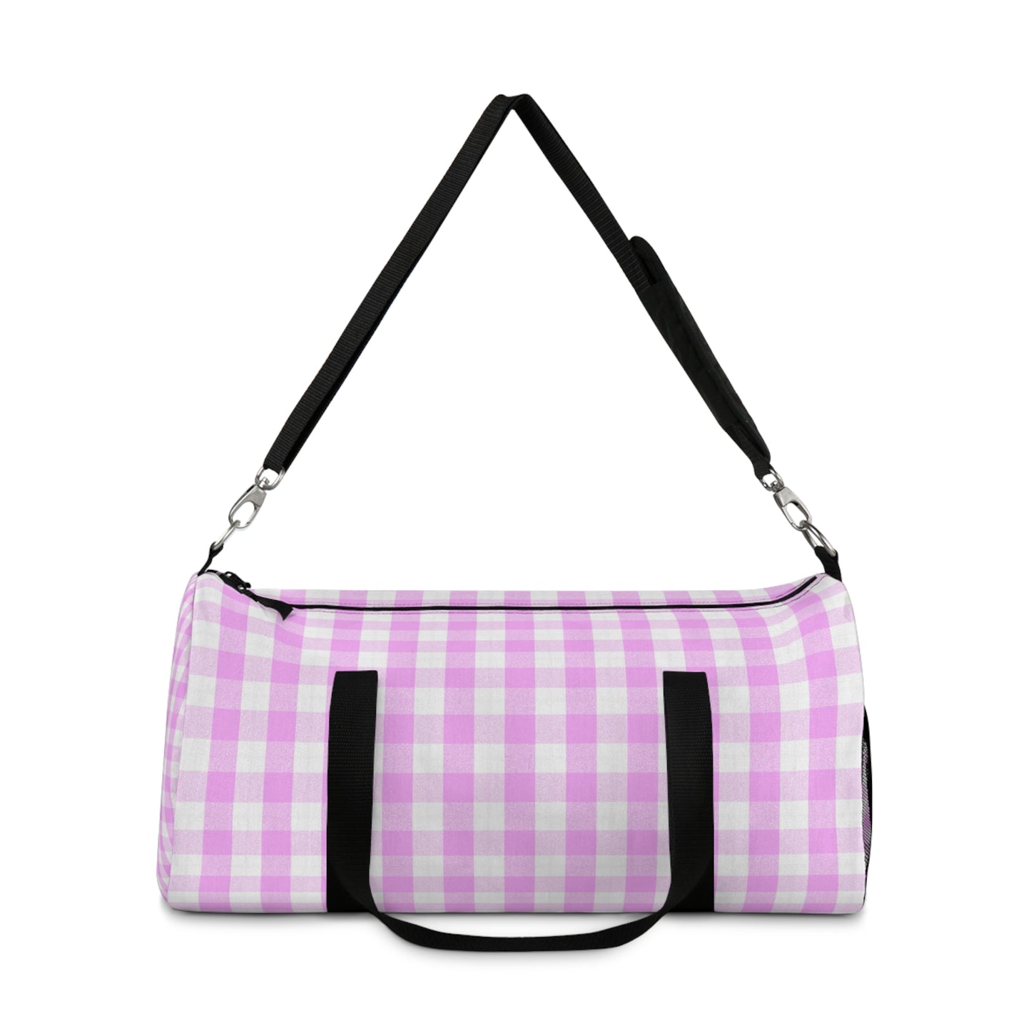 Pink Gingham Duffel Bag