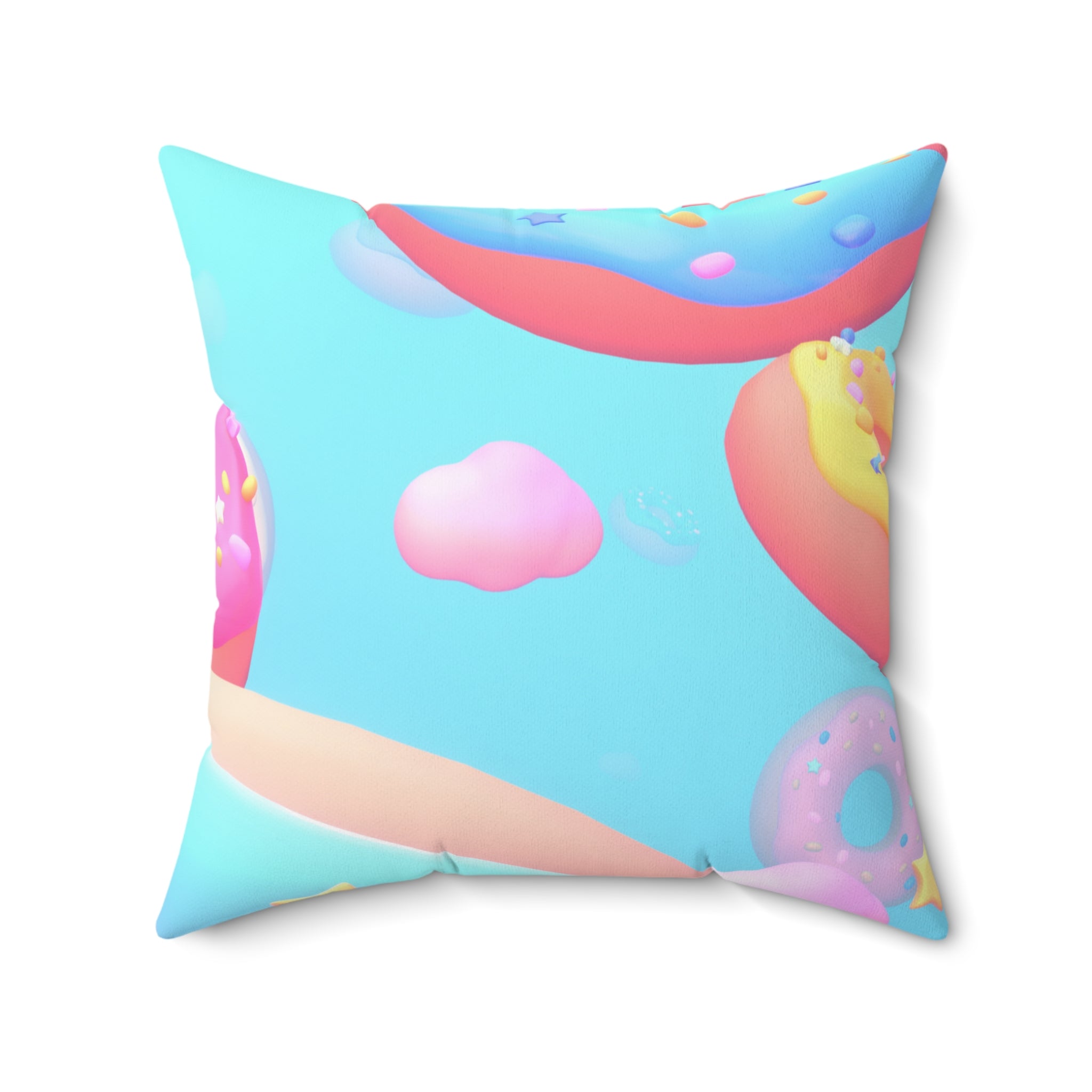 Kawaii Donut Extravaganza Square Pillow