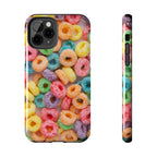 Morning Cereal Loops Phone Case (Apple & Android) - Pink Sweetheart
