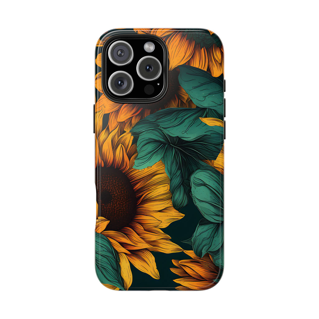 Dark Sunflower Phone Case (Apple & Android)