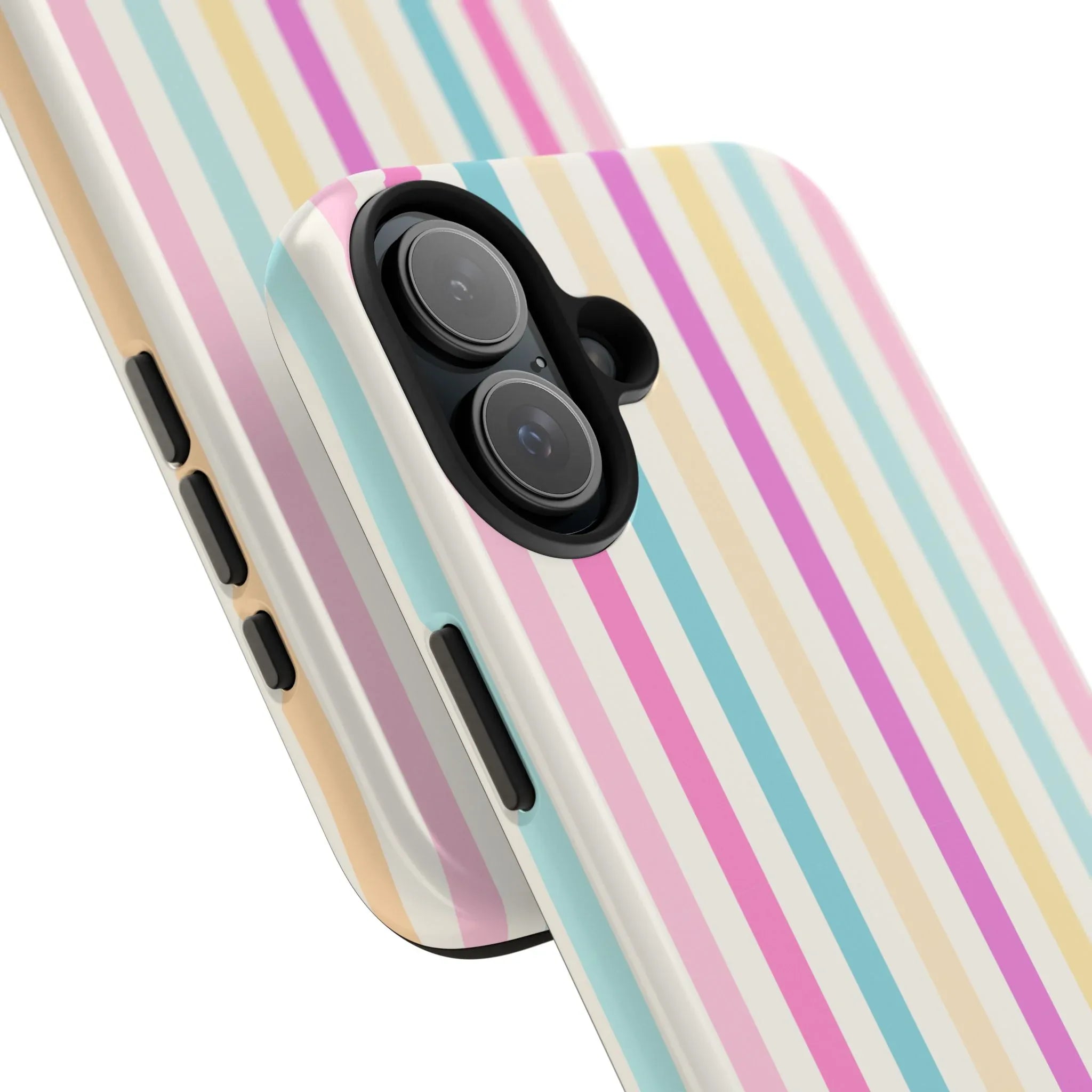Pastel Candy Stripes Phone Cases (Apple & Android) - Pink Sweetheart