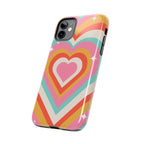 Psychedelic Hearts Phone Case (Apple & Android) - Pink Sweetheart