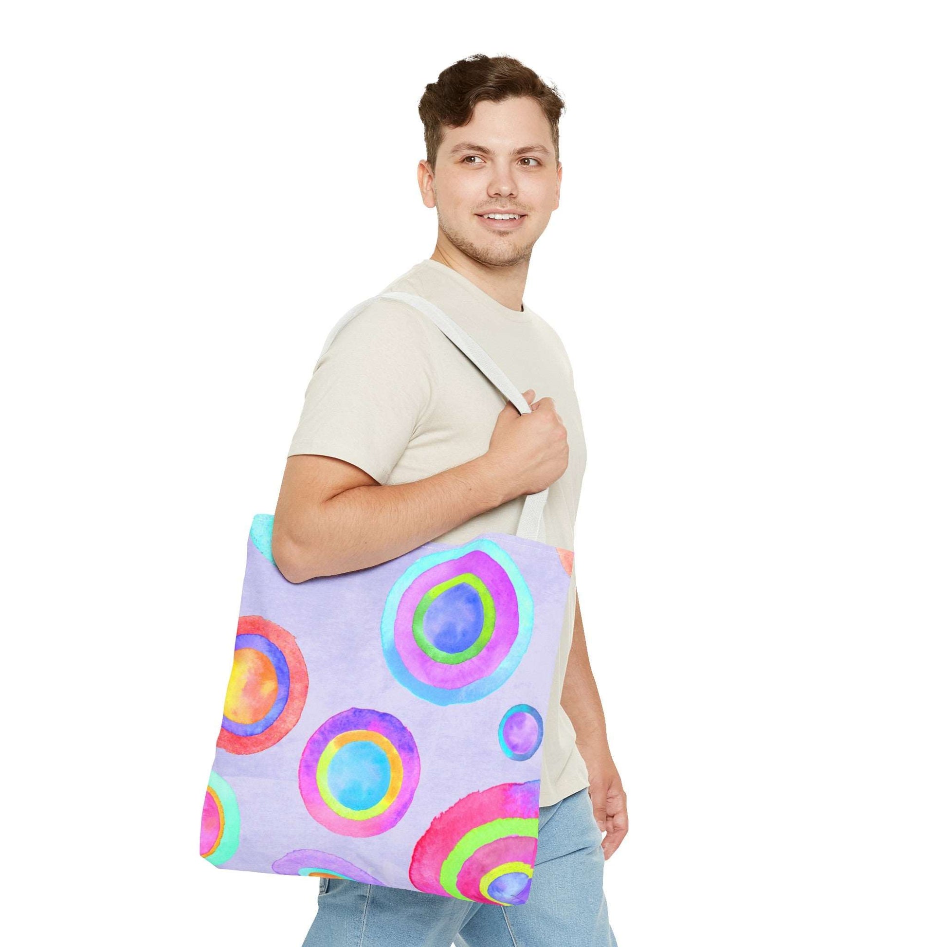 Abstract Painted Circles Tote Bag