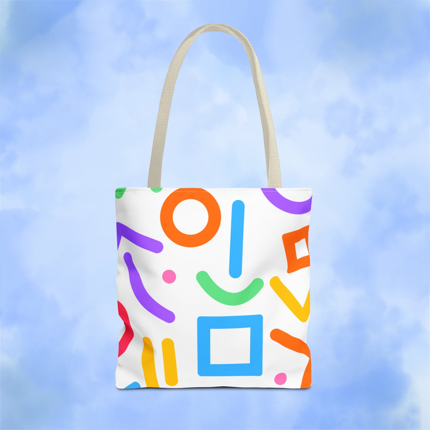 Colorful Doodle Shapes Tote Bag