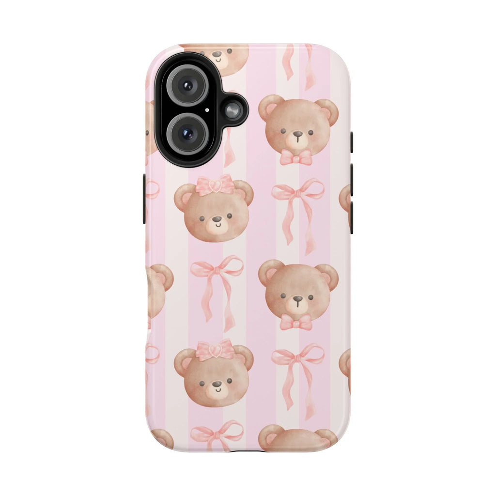 Cuddly Teddy Bear Phone Case (Apple & Android) - Pink Sweetheart