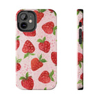 Cute Strawberries Phone Case (Apple & Android) - Pink Sweetheart