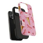 Cherry on Top Ice Cream Phone Case (Apple & Android) - Pink Sweetheart