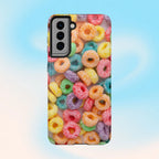 Morning Cereal Loops Phone Case (Apple & Android) - Pink Sweetheart