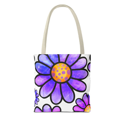 Purple Florals Tote Bag