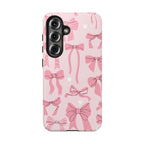 Pink Bow Ribbons Phone Case (Apple & Android) - Pink Sweetheart