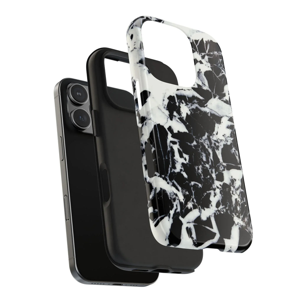 Black & White Shattered Phone Case (Apple & Android) - Pink Sweetheart