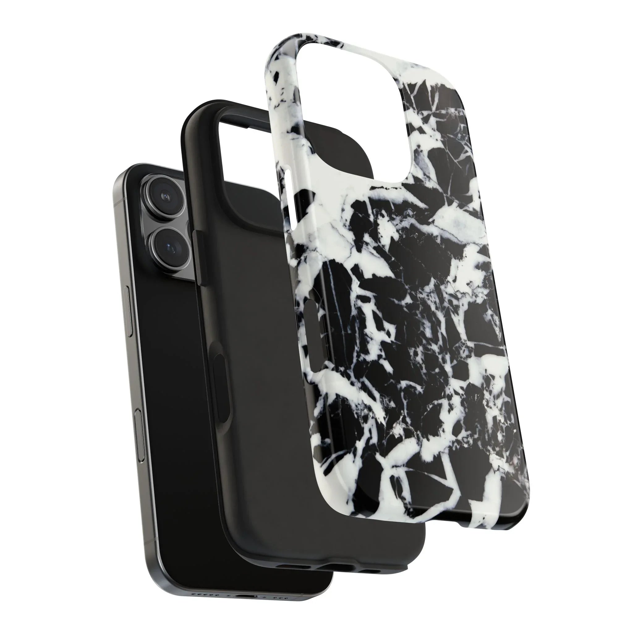 Black & White Shattered Phone Case (Apple & Android) - Pink Sweetheart