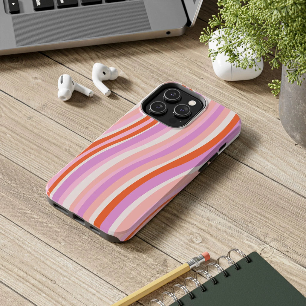 Wave Nostalgia Phone Case (Apple & Android) - Pink Sweetheart