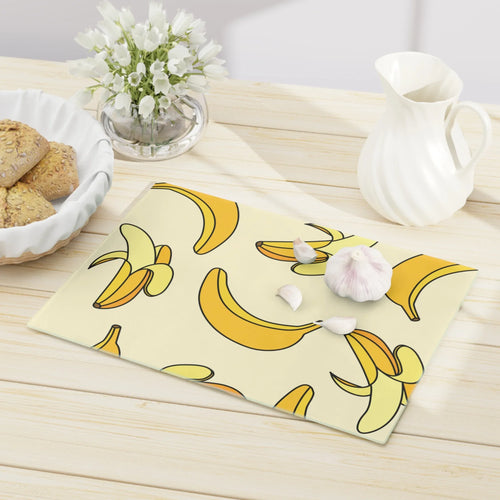 Banana Glass Cutting Board - Pink Sweetheart