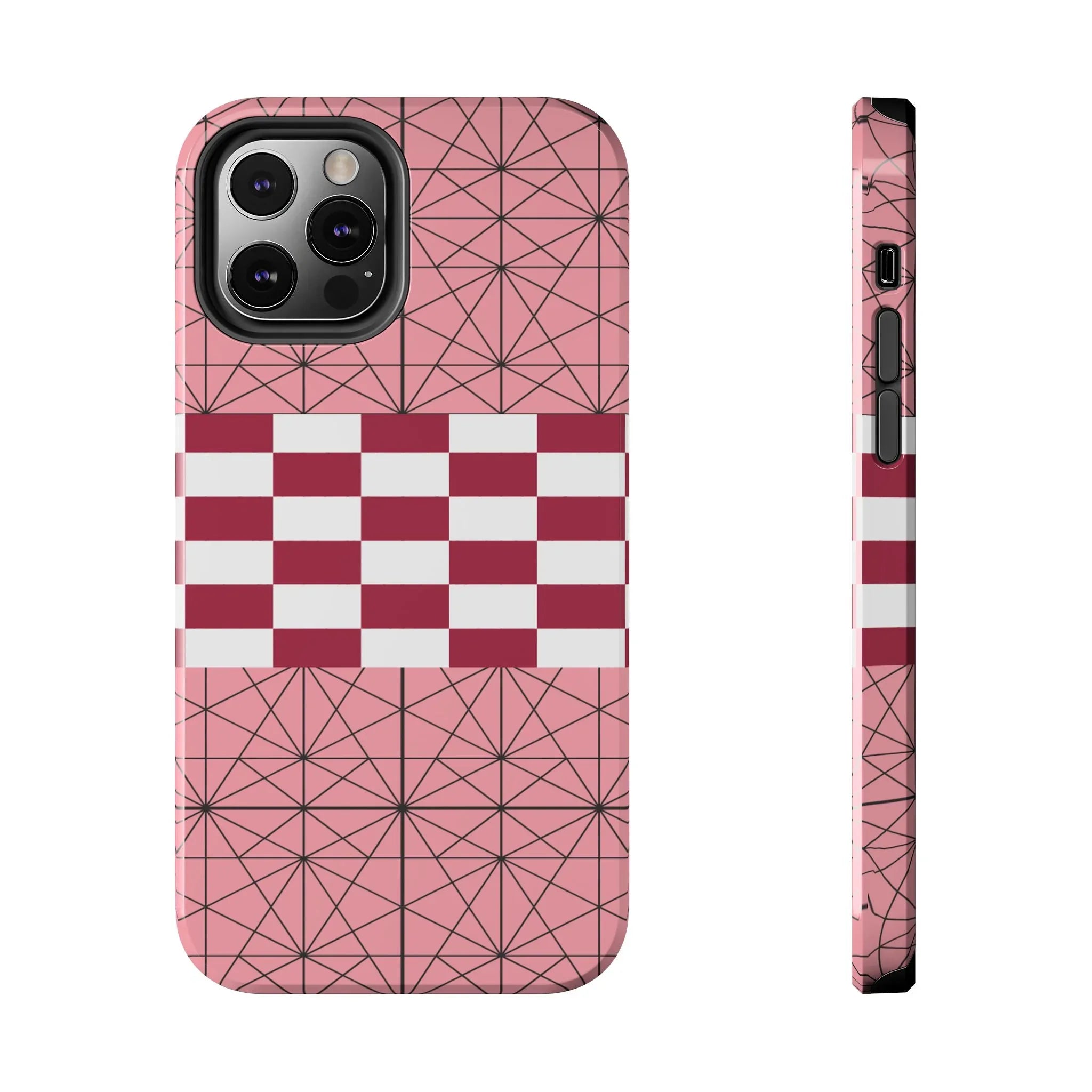 Geometric Kimono Tough Phone Case (Apple & Android) - Pink Sweetheart