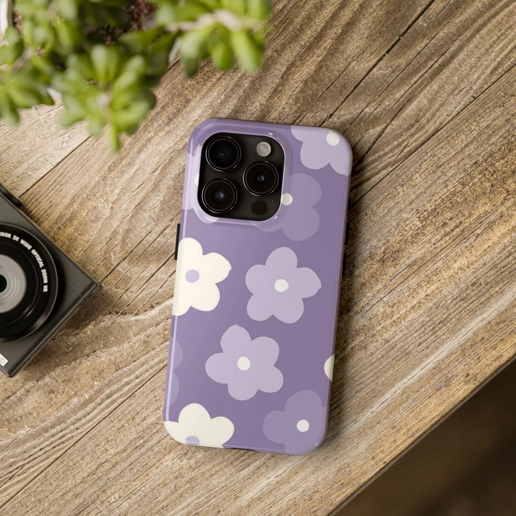 Pastel Purple Flowers Phone Case (Apple & Android) - Pink Sweetheart