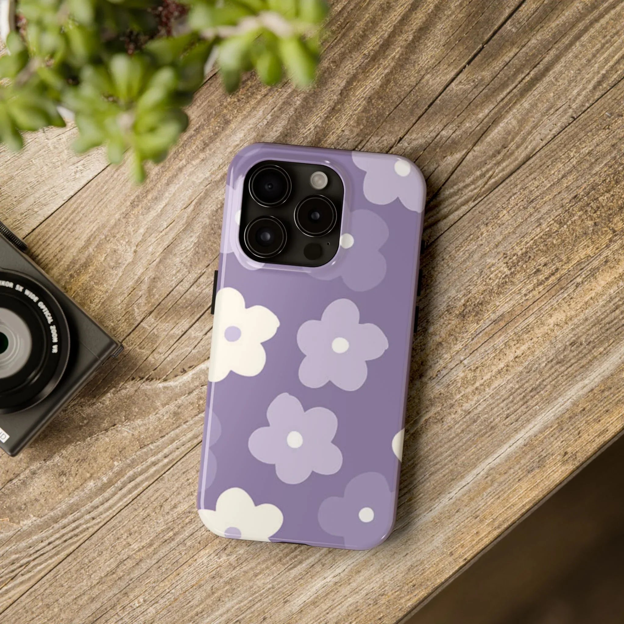 Pastel Purple Flowers Phone Case (Apple & Android) - Pink Sweetheart