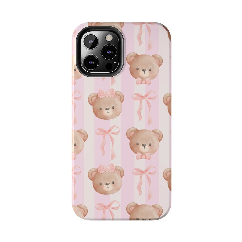 Cuddly Teddy Bear Phone Case (Apple & Android) - Pink Sweetheart