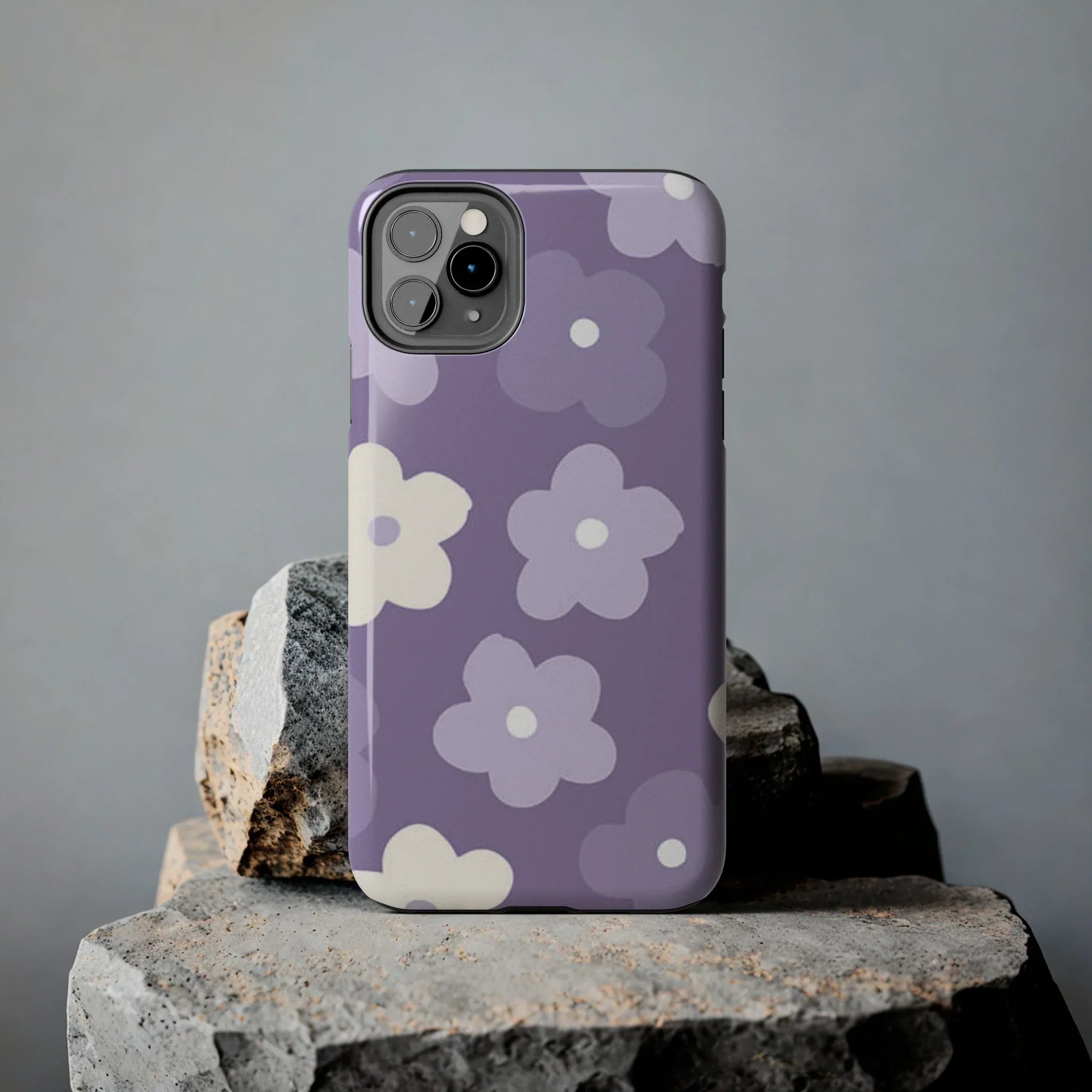 Pastel Purple Flowers Phone Case (Apple & Android) - Pink Sweetheart