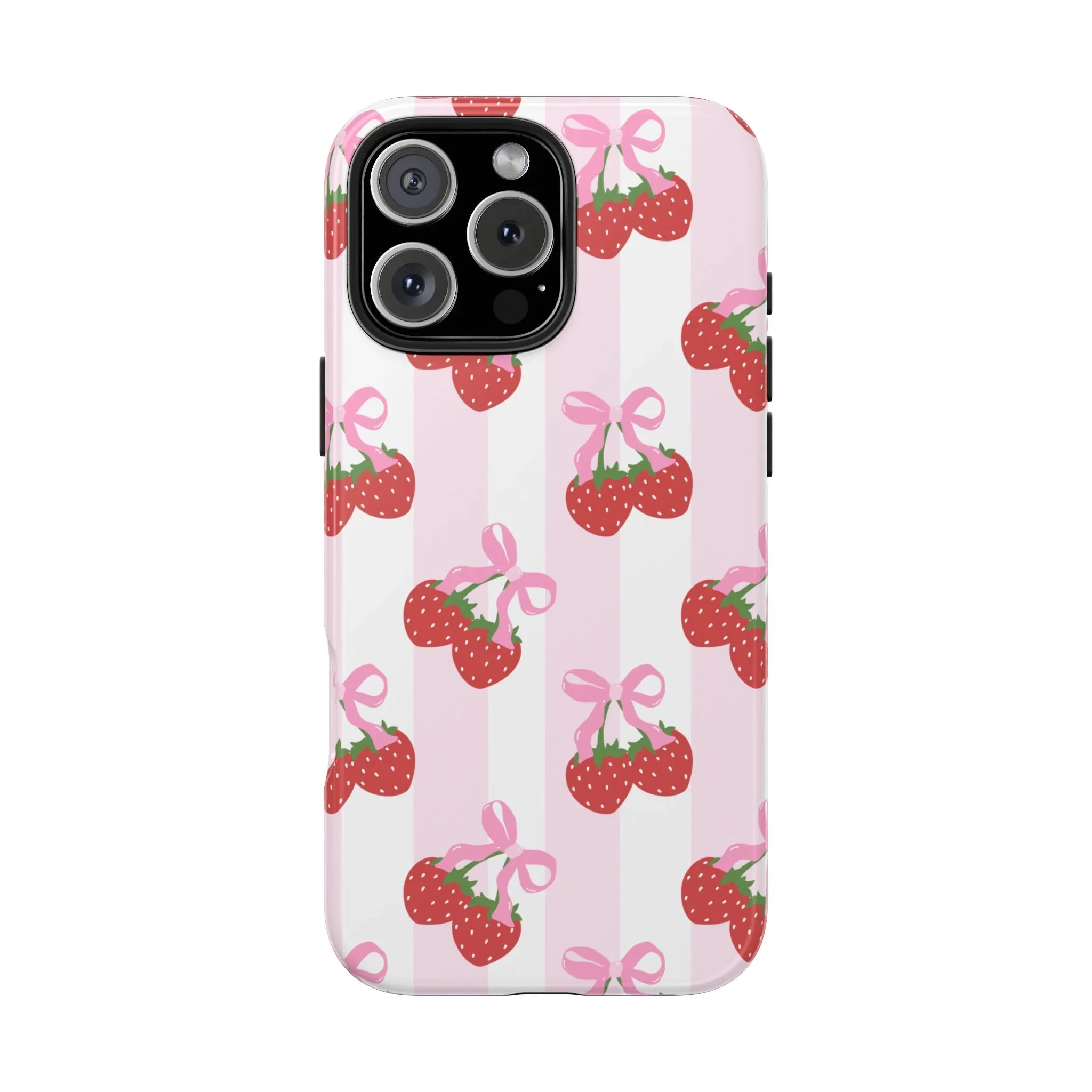 Strawberry Cherries Phone Case (Apple & Android) - Pink Sweetheart