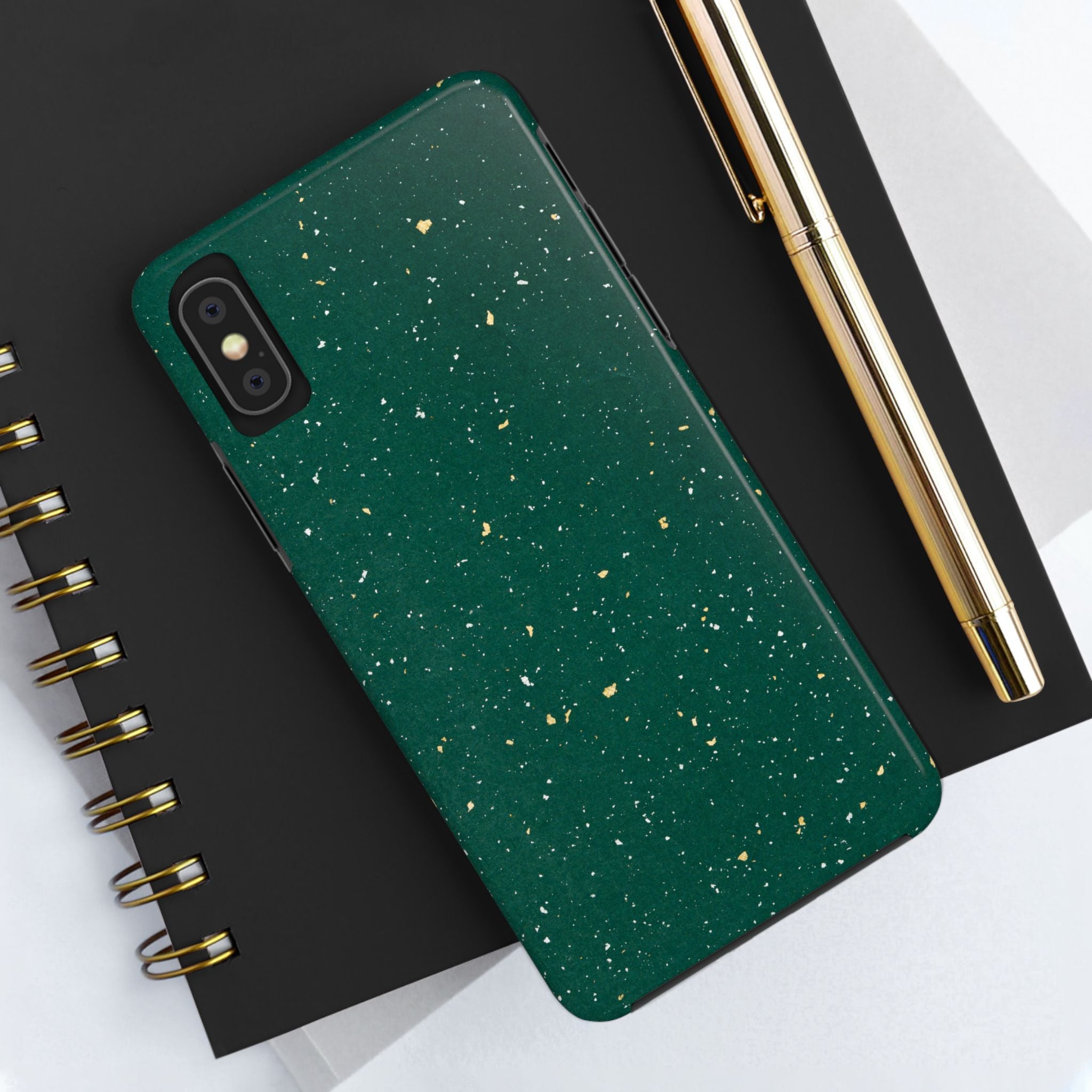 Emerald Gold Flecked Phone Case (Apple & Android)