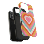 Psychedelic Hearts Phone Case (Apple & Android) - Pink Sweetheart