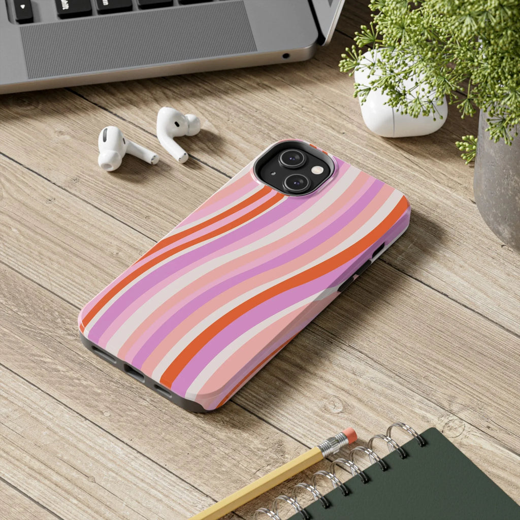 Wave Nostalgia Phone Case (Apple & Android) - Pink Sweetheart