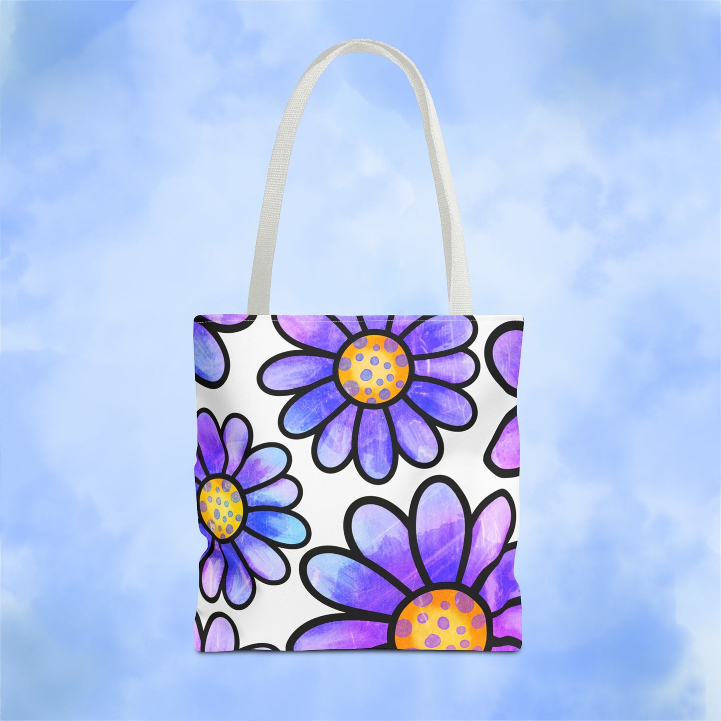 Purple Florals Tote Bag