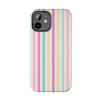 Pastel Candy Stripes Phone Cases (Apple & Android) - Pink Sweetheart