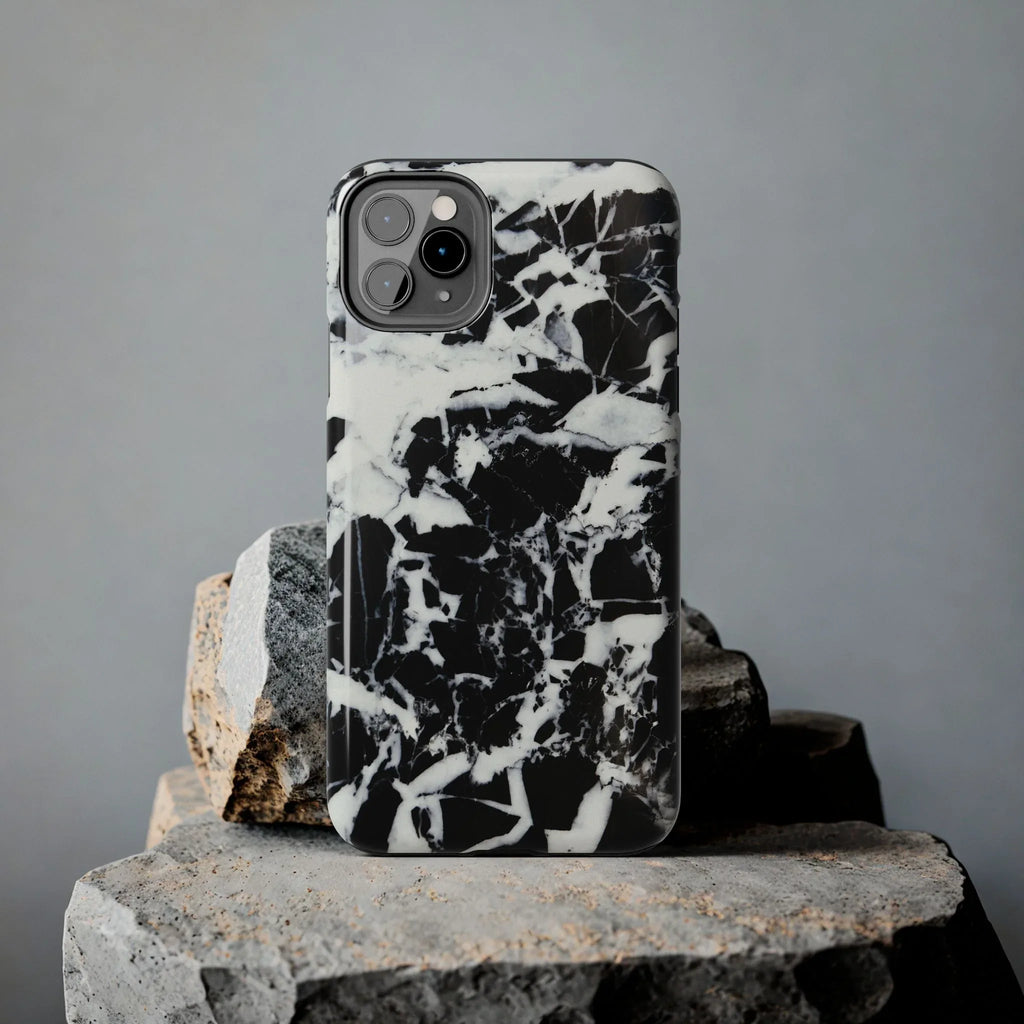 Black & White Shattered Phone Case (Apple & Android) - Pink Sweetheart