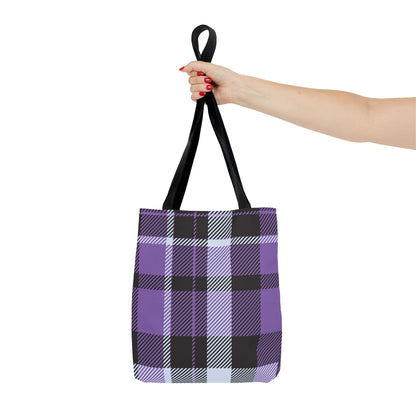 Purple Tartan Plaid Tote Bag