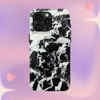 Black & White Shattered Phone Case (Apple & Android) - Pink Sweetheart