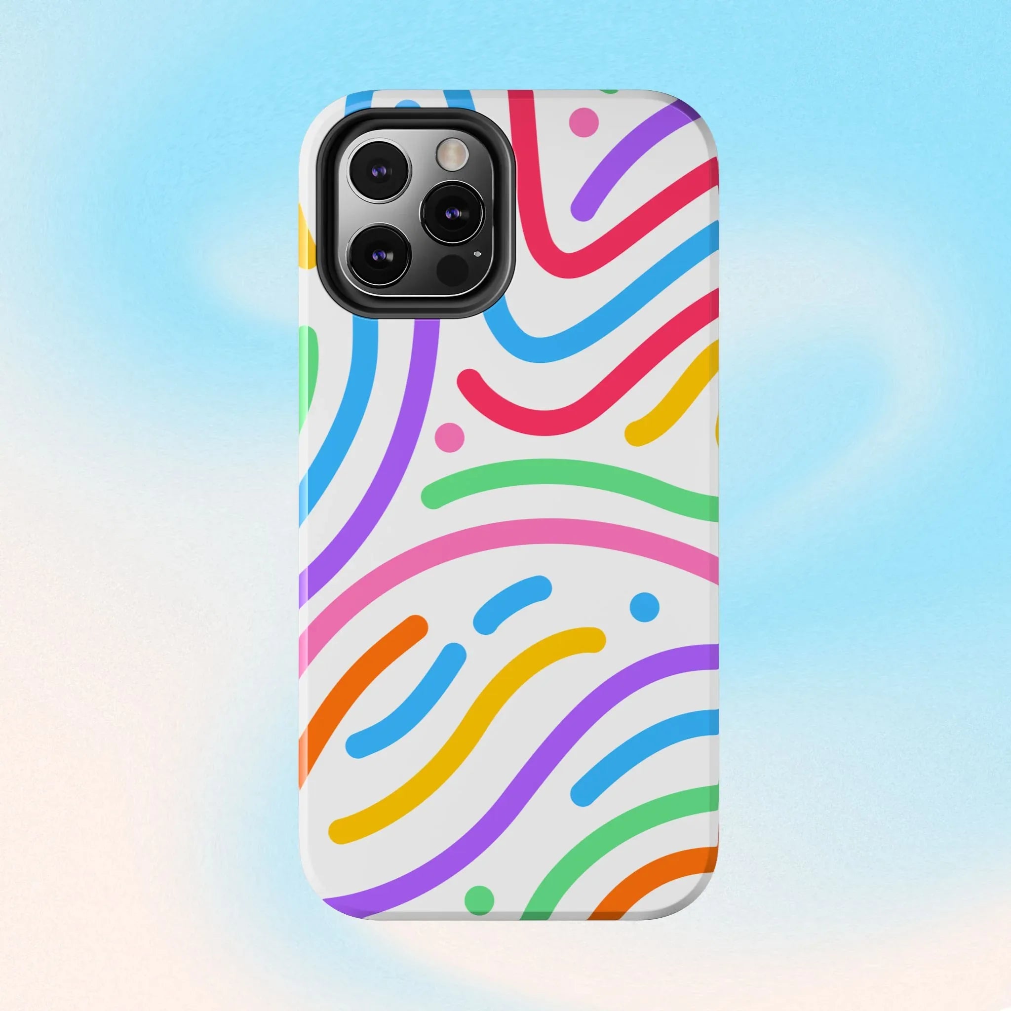 Rainbow Swirls Phone Case (Apple & Android) - Pink Sweetheart