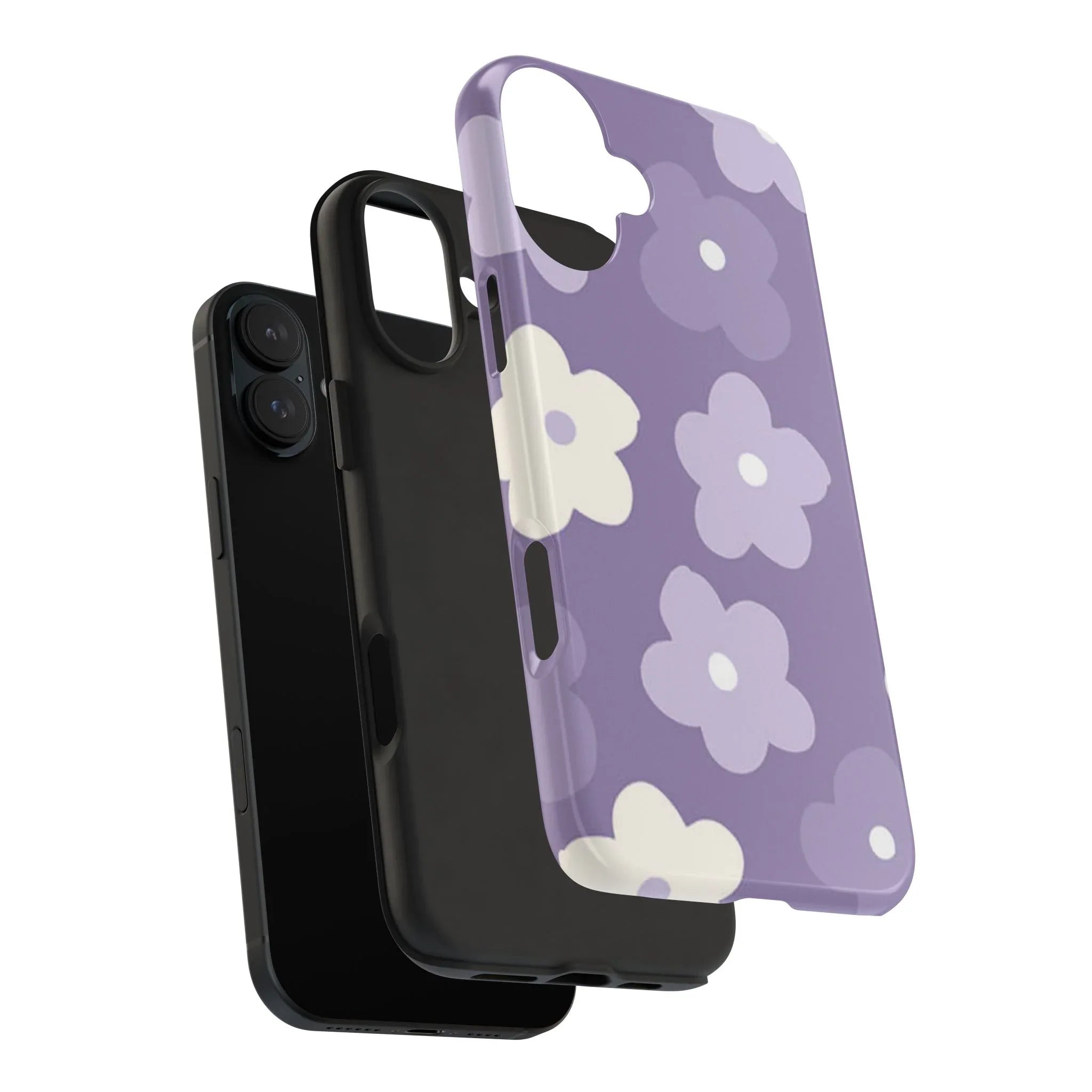 Pastel Purple Flowers Phone Case (Apple & Android) - Pink Sweetheart
