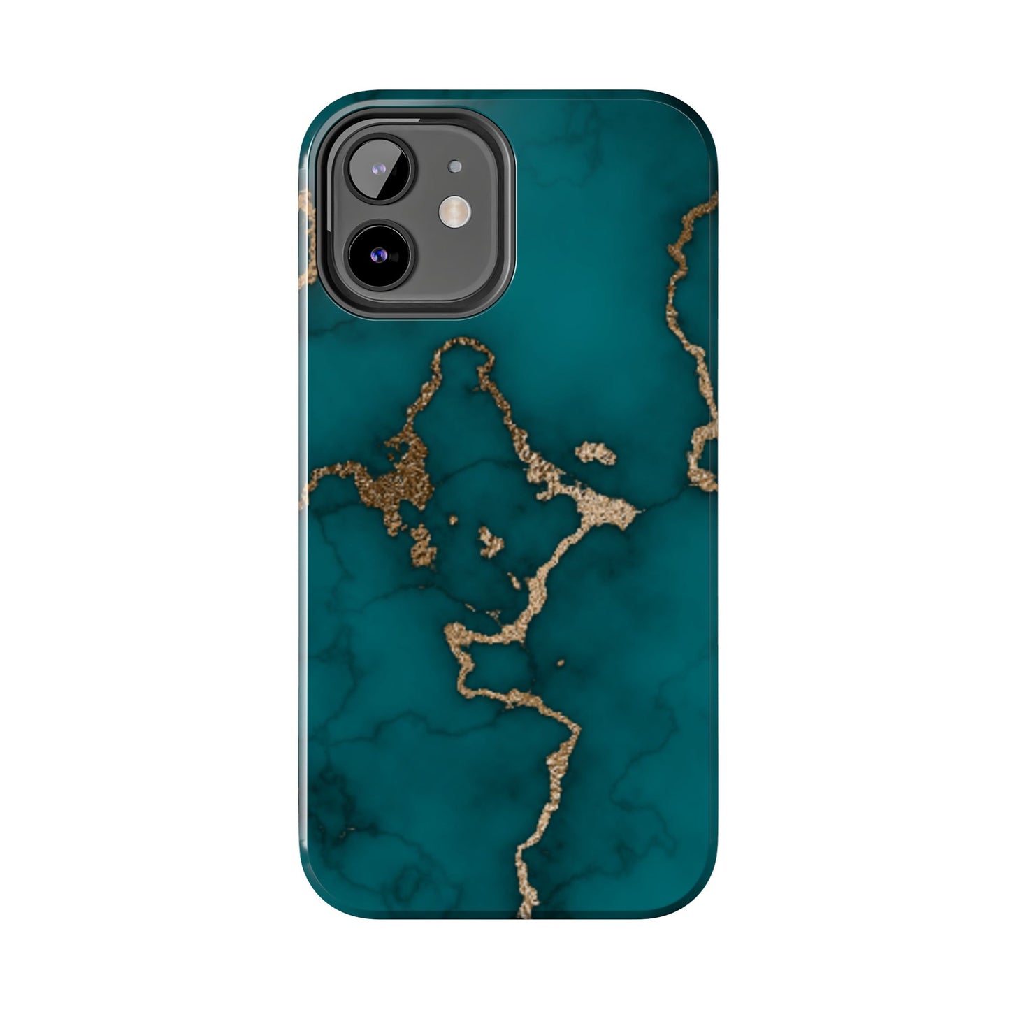 Green & Gold Marble Phone Case