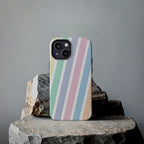 Pretty Pastel Lines Phone Case (Apple & Android) - Pink Sweetheart