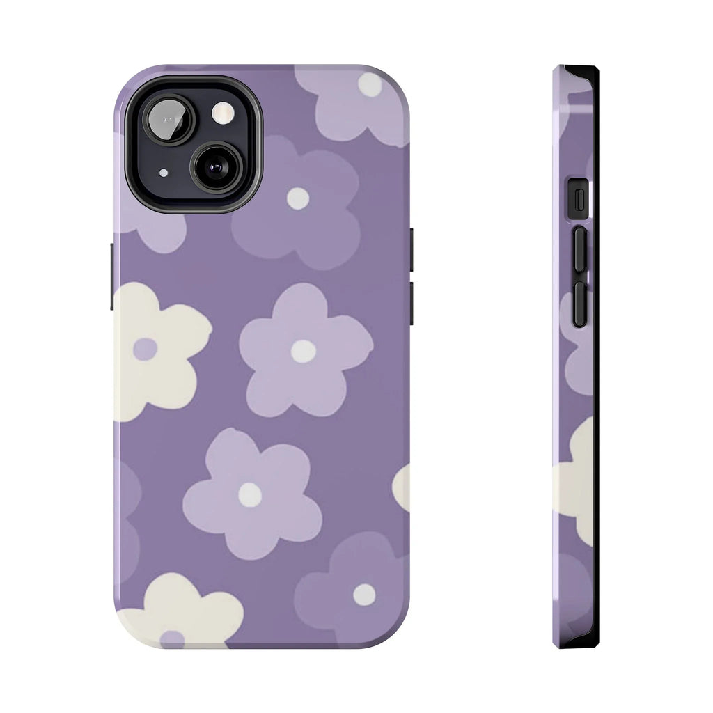 Pastel Purple Flowers Phone Case (Apple & Android) - Pink Sweetheart