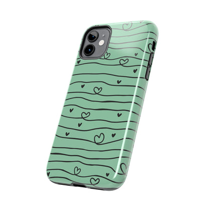 Scribble Love Hearts Phone Case