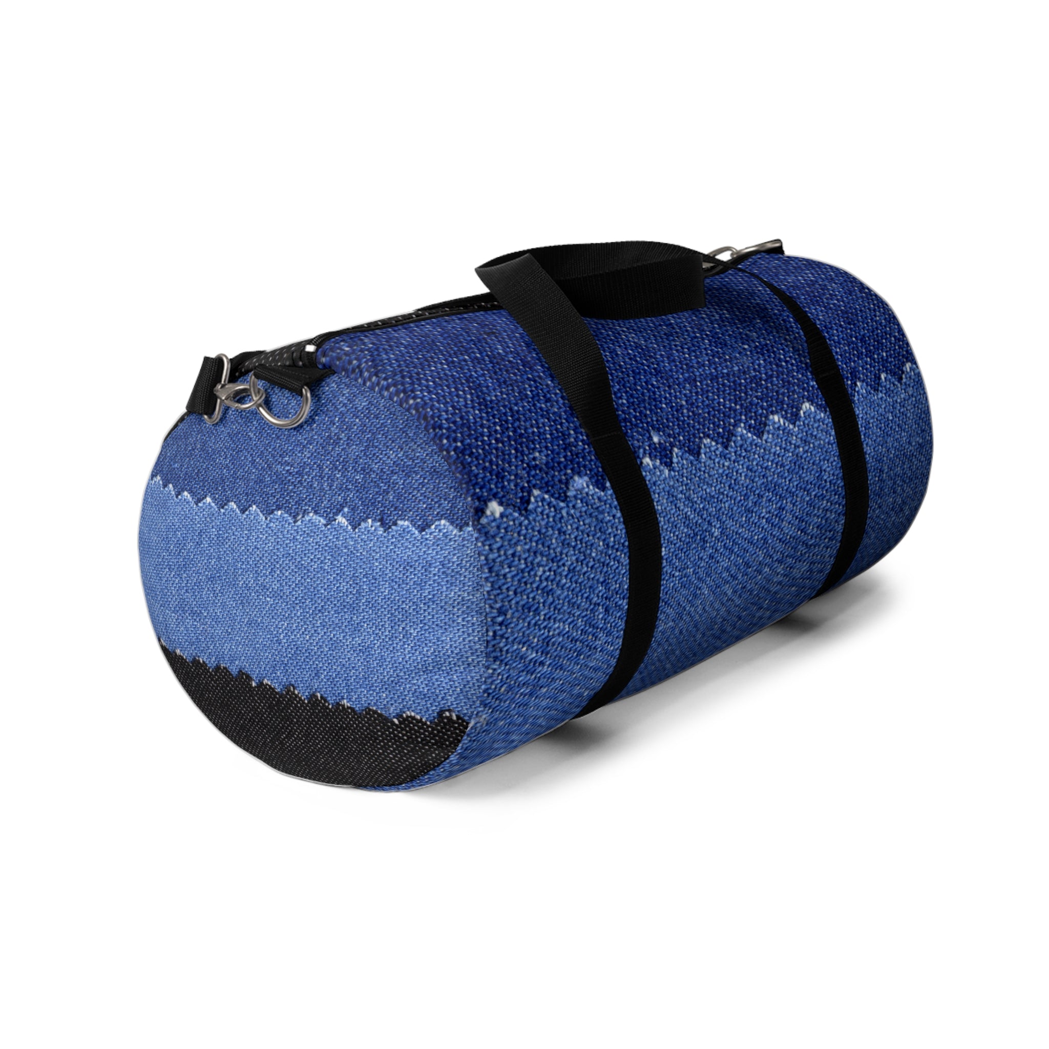 Blue Denim Print Duffel Bag