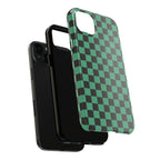 Checkered Kimono Tough Phone Case (Apple & Android) - Pink Sweetheart