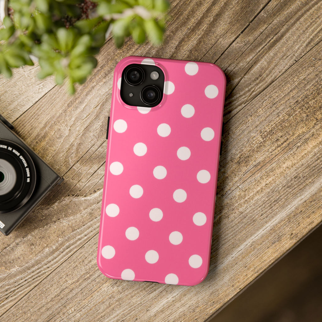 Pink Polka Dot Phone Case (Apple & Android)
