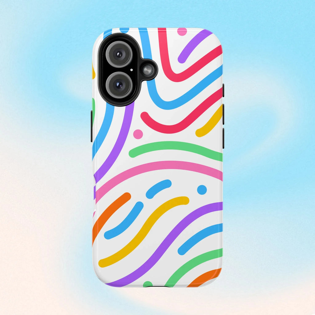 Rainbow Swirls Phone Case (Apple & Android) - Pink Sweetheart