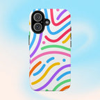 Rainbow Swirls Phone Case (Apple & Android) - Pink Sweetheart