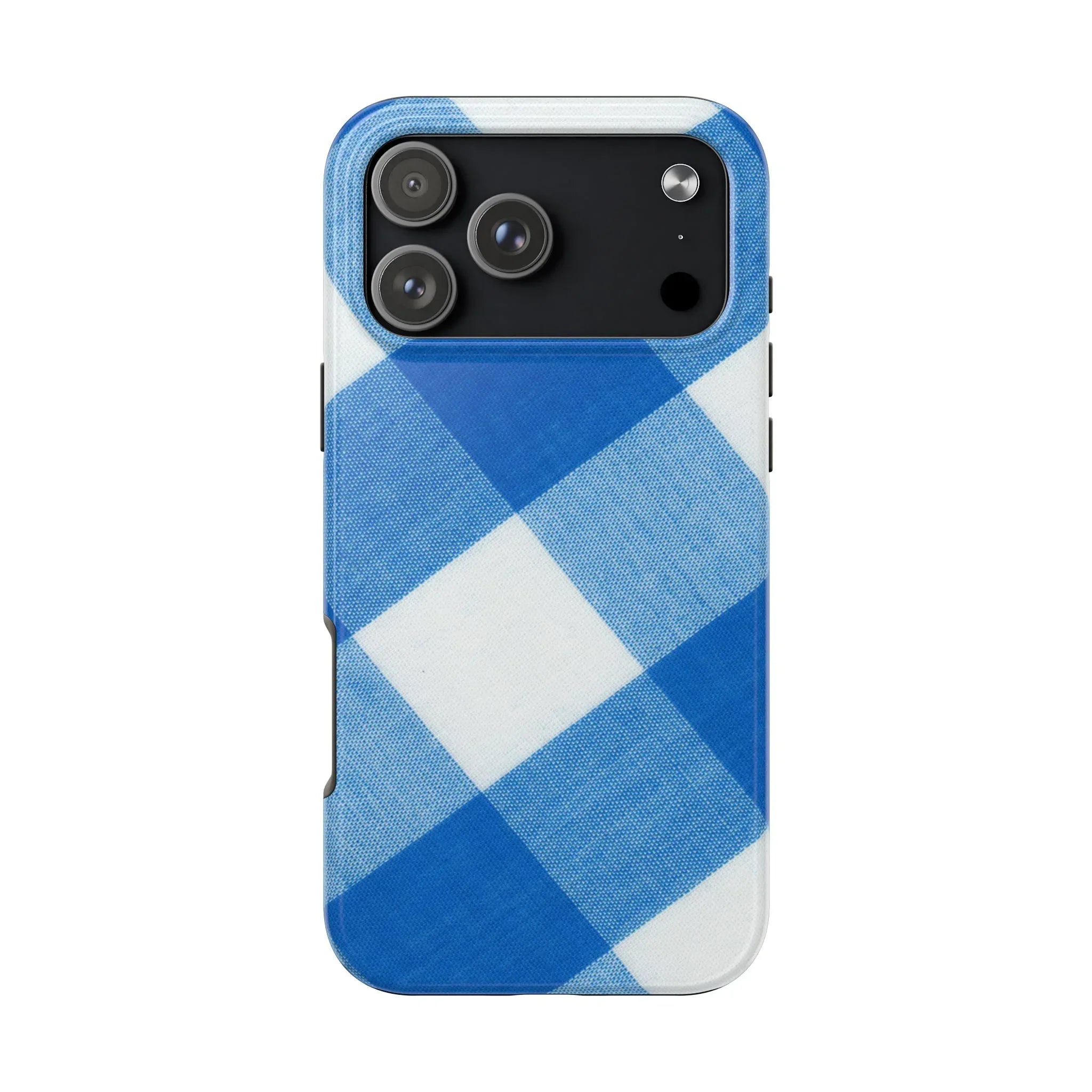 Classic Blue Gingham Phone Case (Apple & Android) - Pink Sweetheart