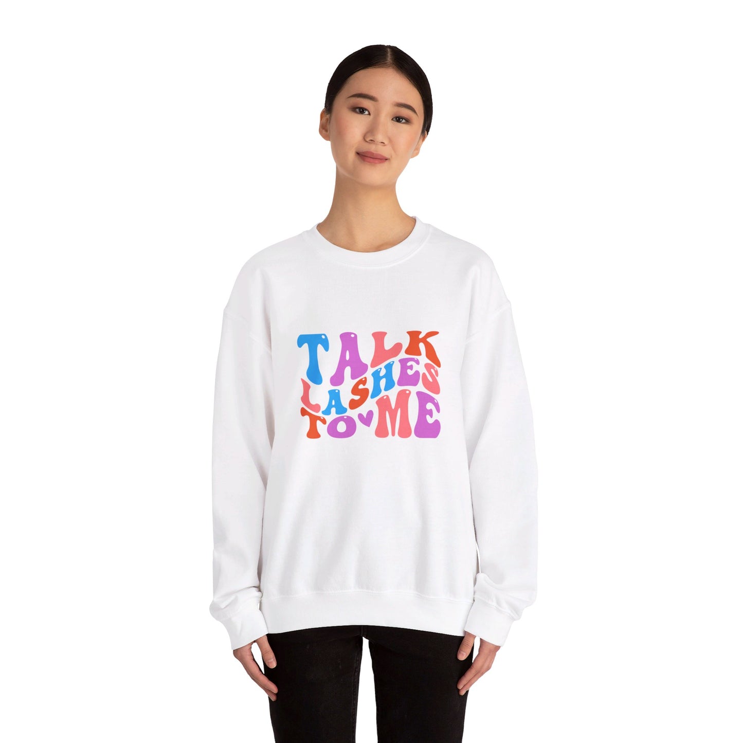 Talk Lashes to Me Unisex Heavy Blend™ Crewneck Sweatshirt