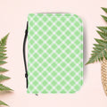 Green Picnic Plaid Book Cover - Pink Sweetheart