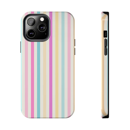 Pastel Candy Stripes Phone Cases