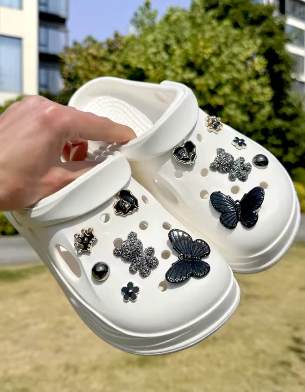 Black Onyx Fantasy Clog Charms Set