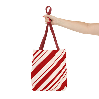 Peppermint Candy Cane Tote Bag