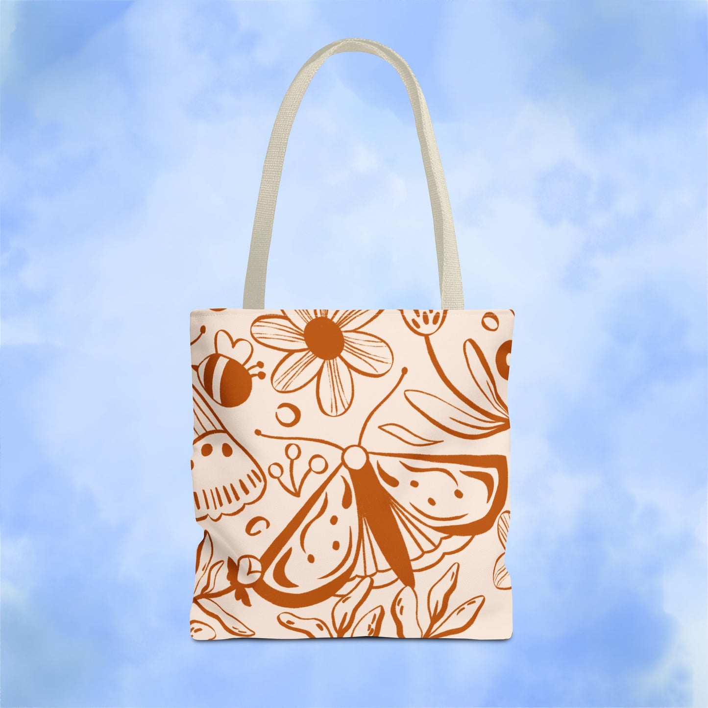 Autumn Butterfly Floral Tote Bag